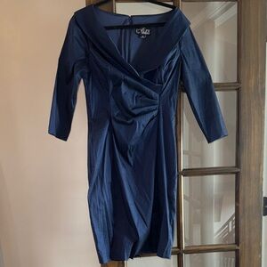 Alex Evenings Asymmetrical Blue Dress